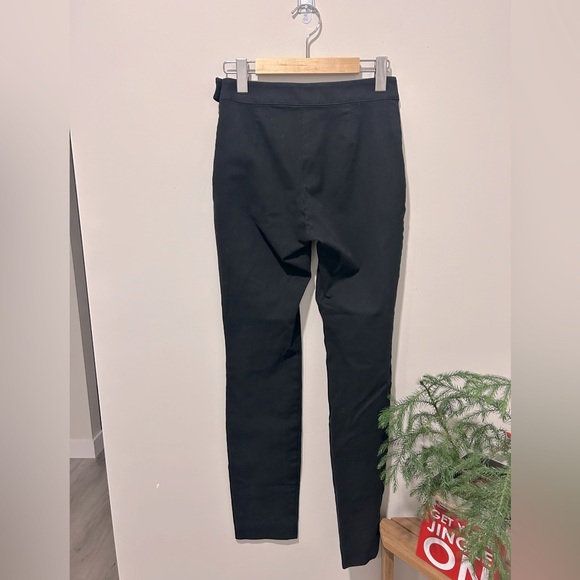 Wilfred Free Aritzia Black Skinny Side Zip Pants with button closure Size 2 - Picture 4 of 7